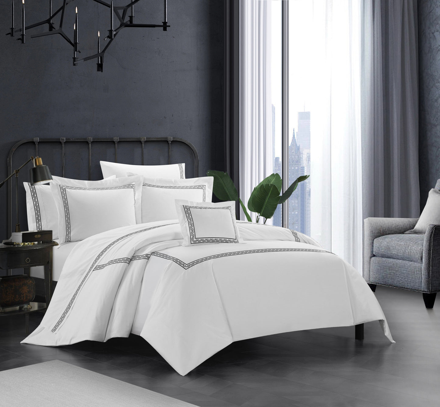 Chic Home Crete 4 Piece Cotton Comforter Set-