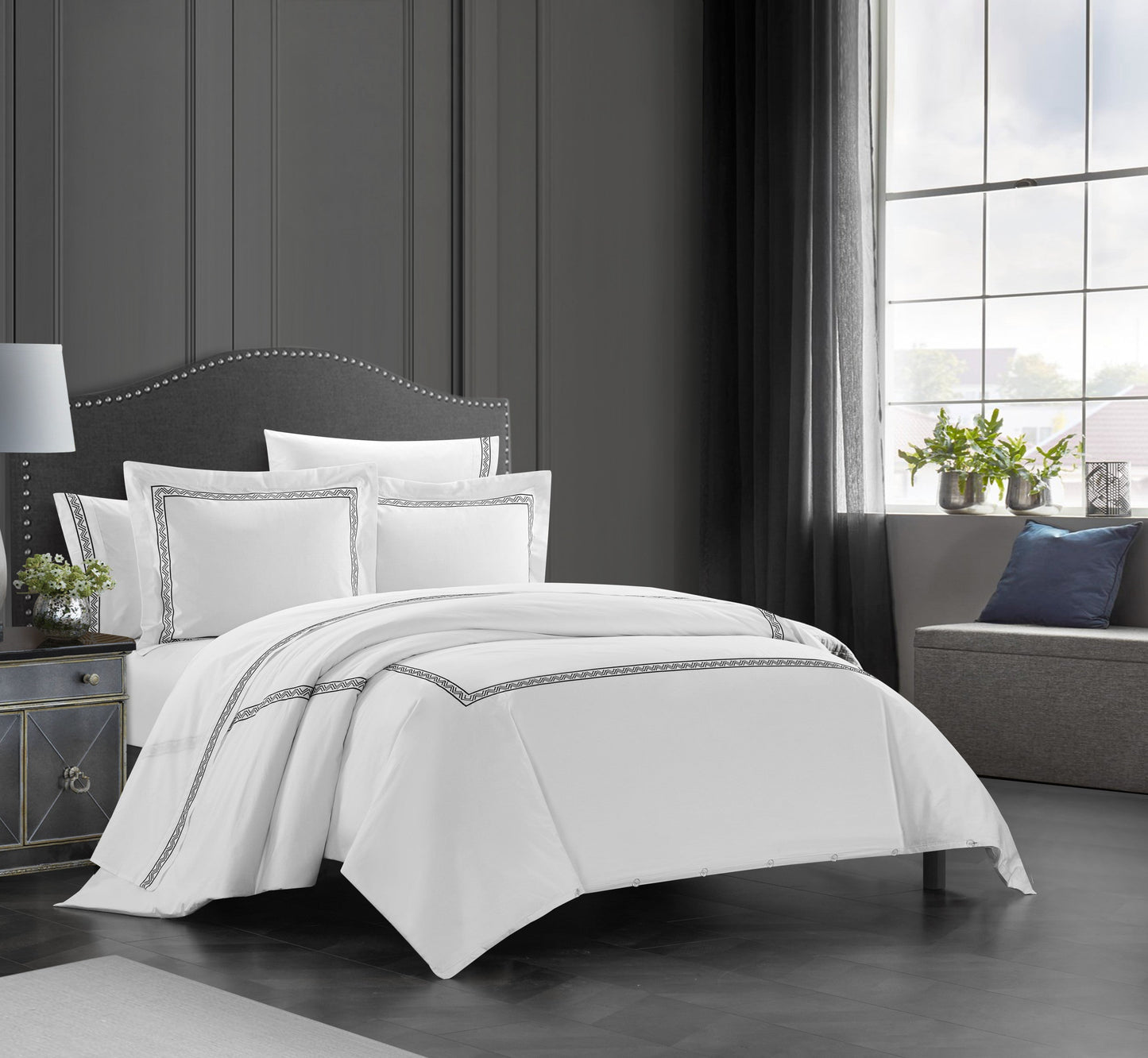 Chic Home Ella 7 Piece Cotton Duvet Cover Set-