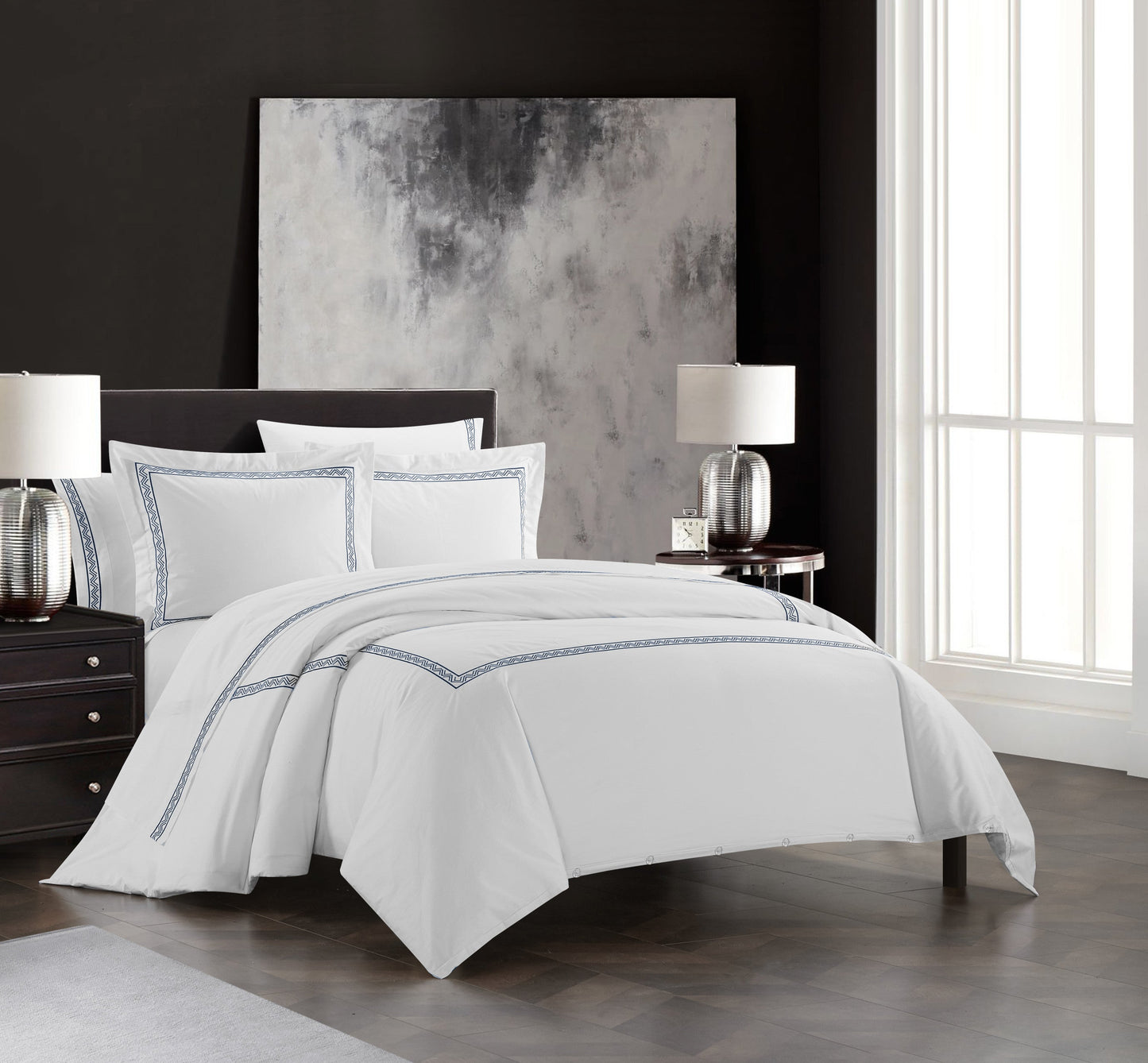 Chic Home Ella 7 Piece Cotton Duvet Cover Set-