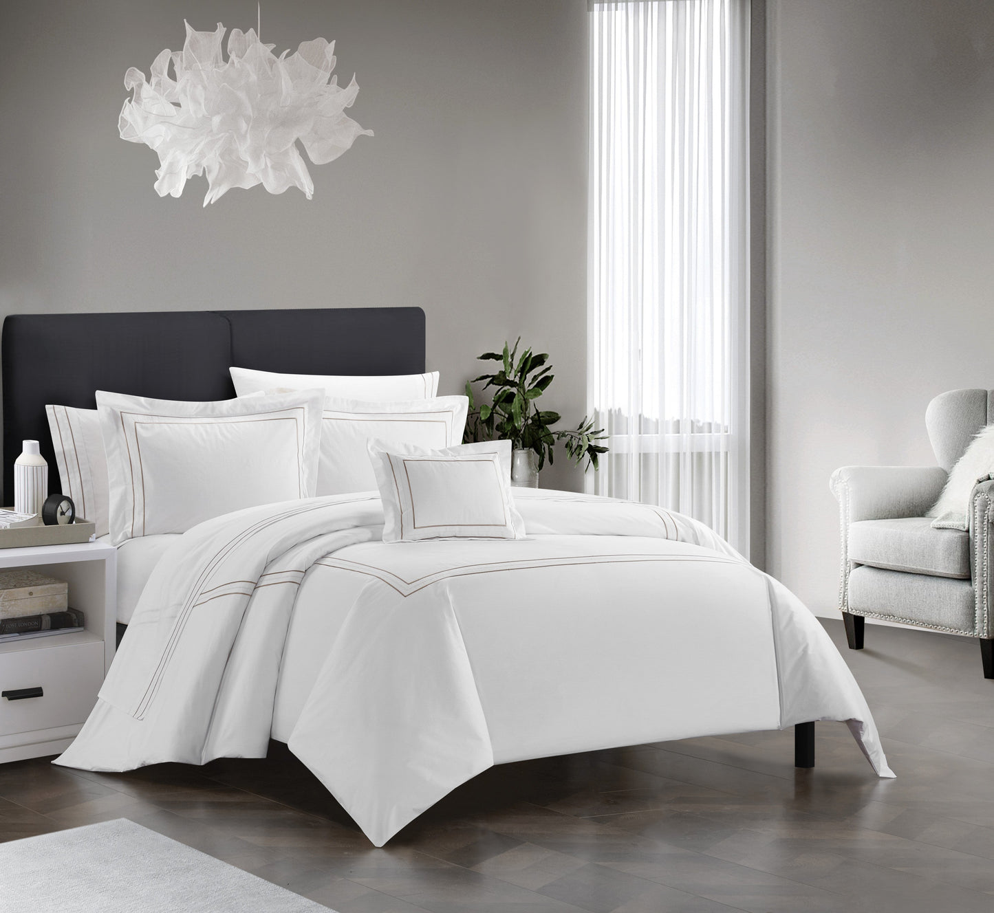 Chic Home Milos 4 Piece Cotton Comforter Set-