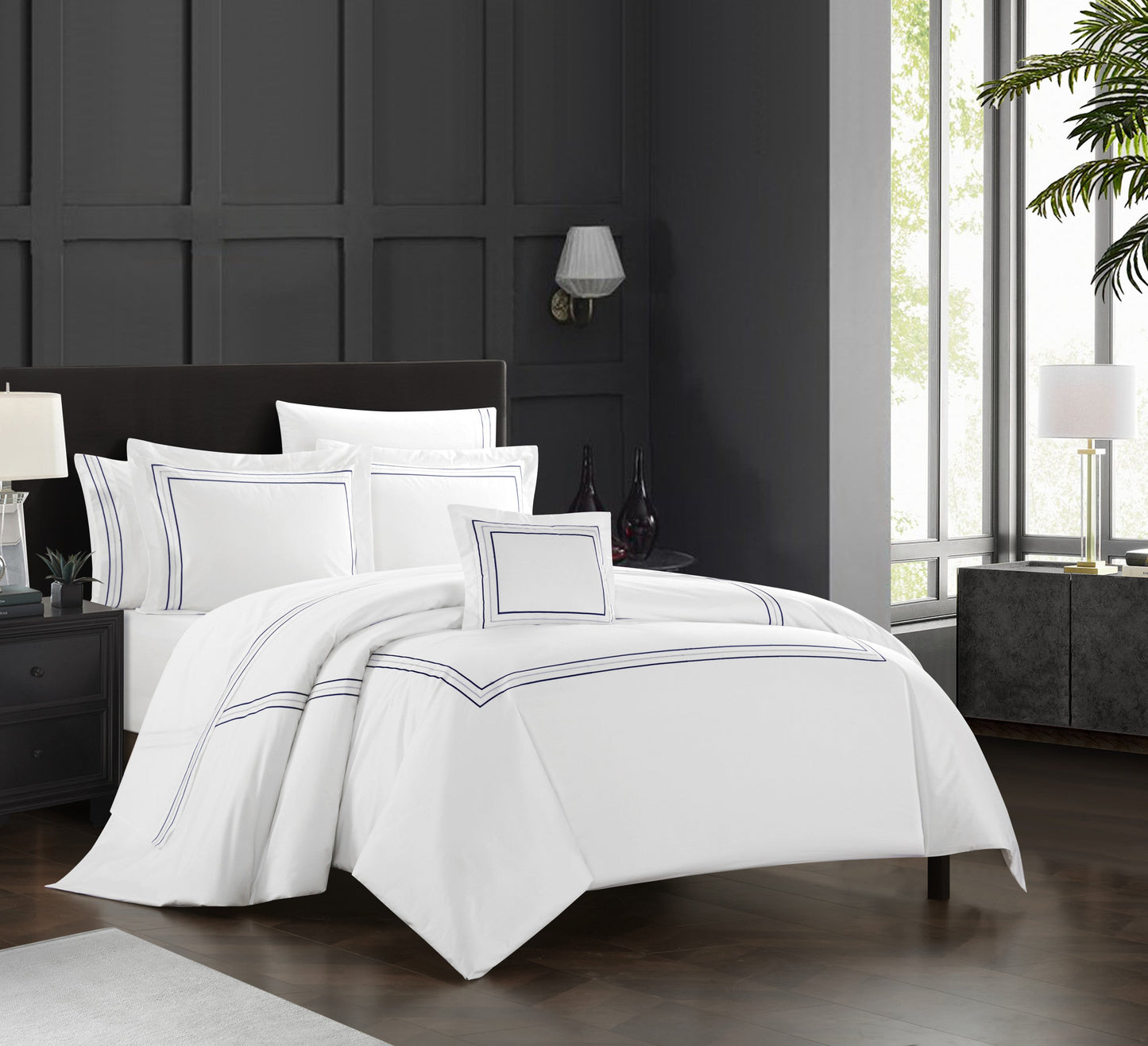 Chic Home Milos 4 Piece Cotton Comforter Set-