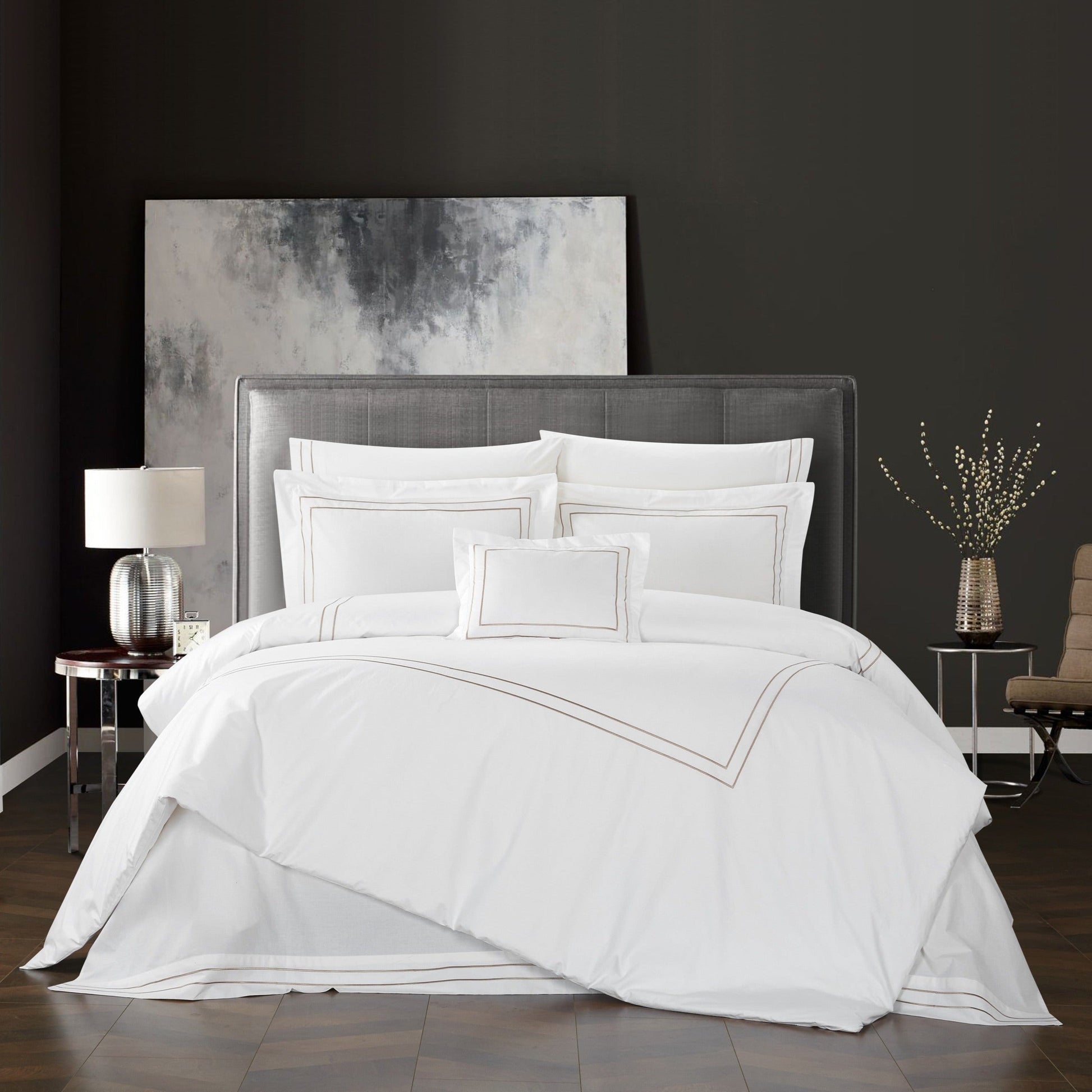 Chic Home Santorini 4 Piece Cotton Comforter Set-Beige