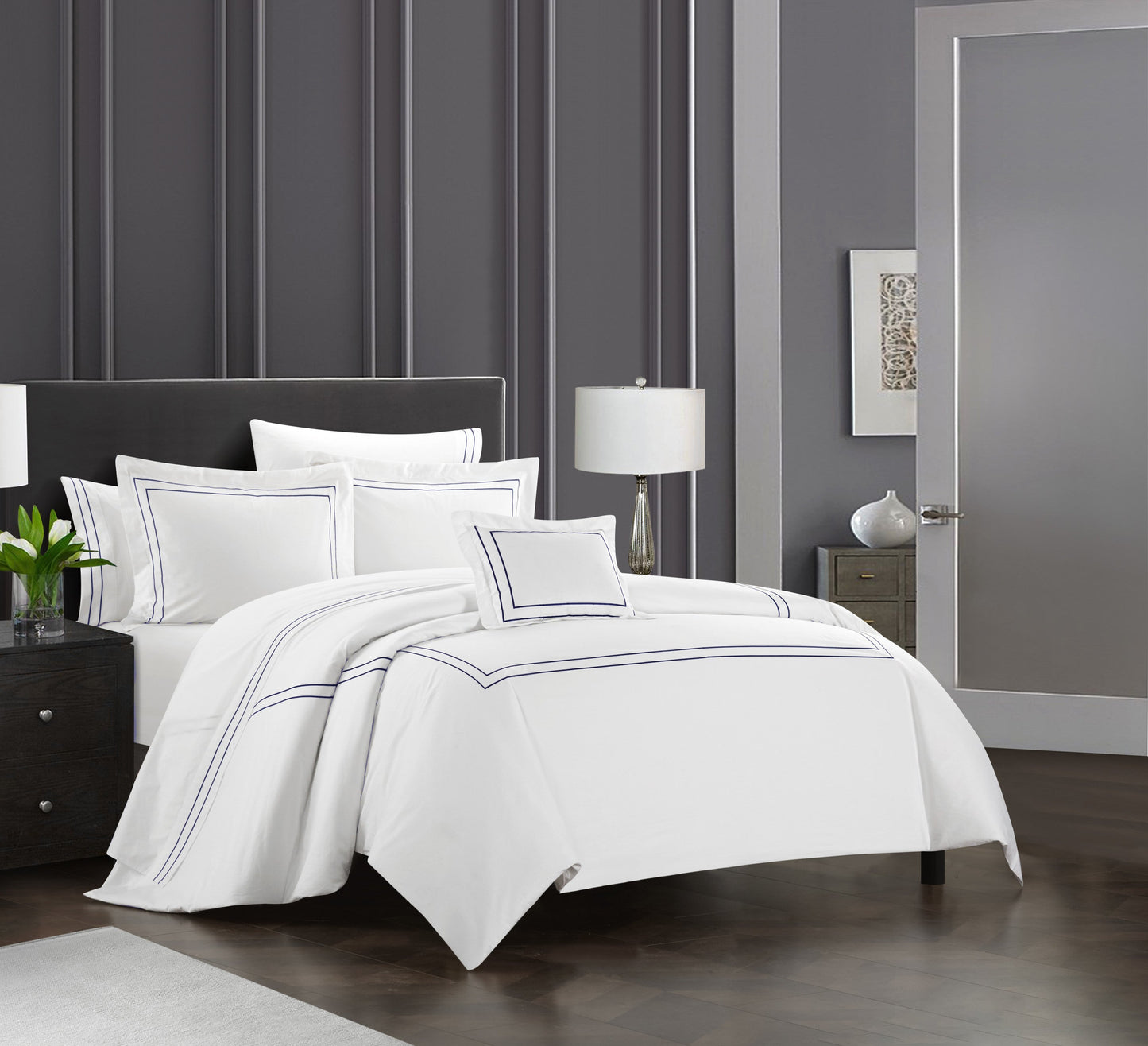 Chic Home Santorini 8 Piece Cotton Comforter Set-